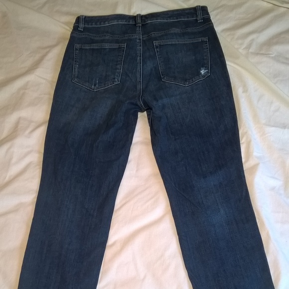 Talbots Flawless Five-Pocket Distressed Jeans - Picture 3 of 4